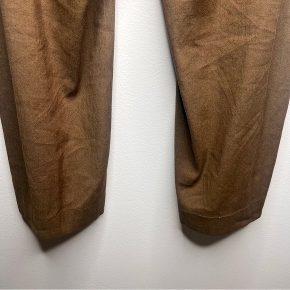 VINCE Women’s Linen-Blend High-Waist Pull-On Pant Sz. Large Olive Green Trousers - Picture 8 of 13